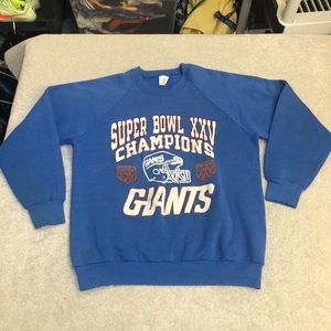 RARE Vintage NFL New York Giants Super Bowl XXV crew neck puff print sweatshirt